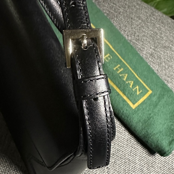 Cole Haan Black Leather Shoulder Bag - Picture 8 of 14
